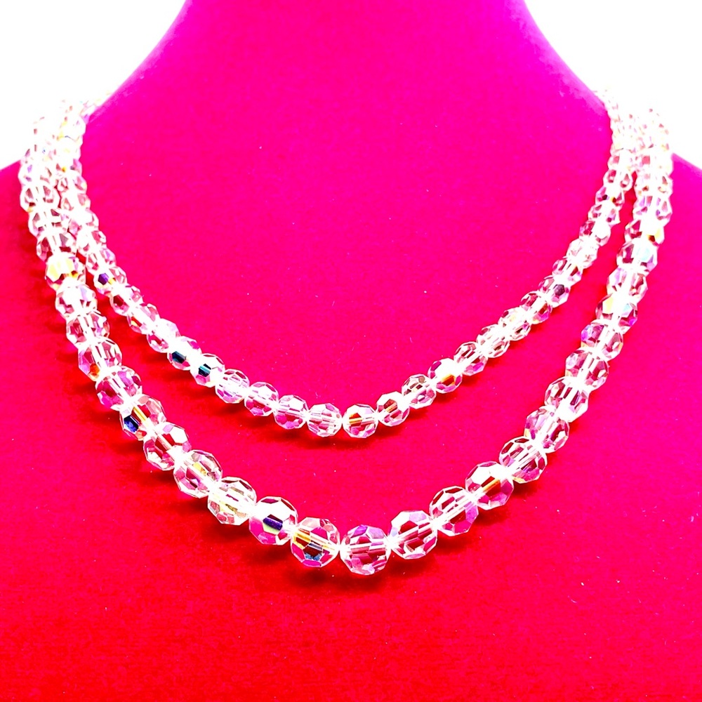 Vintage AB Crystal Necklace